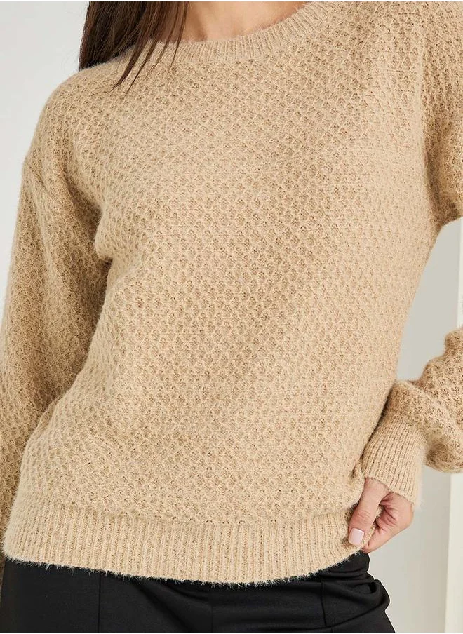 ستايلي Regular Fit Fuzzy Yarn Sweater