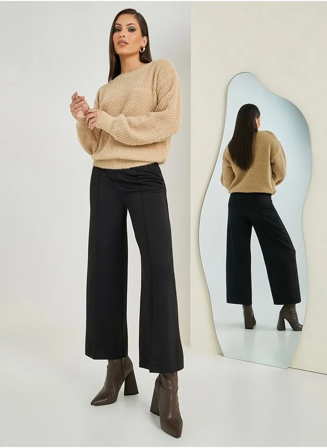 ستايلي Regular Fit Fuzzy Yarn Sweater
