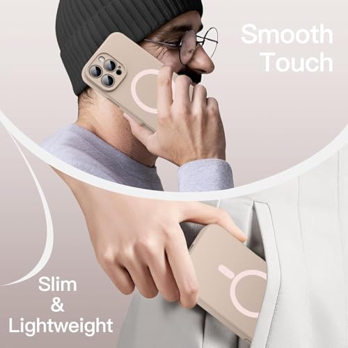 DIZORO Magnetic Silicone Case for iPhone 16 Pro Max 6.9 Inch | Shockproof Soft Liquid Silicone Cover with Camera Lens Protection | Slim Lightweight Phone Case for Men & Women – Desert - Image 5