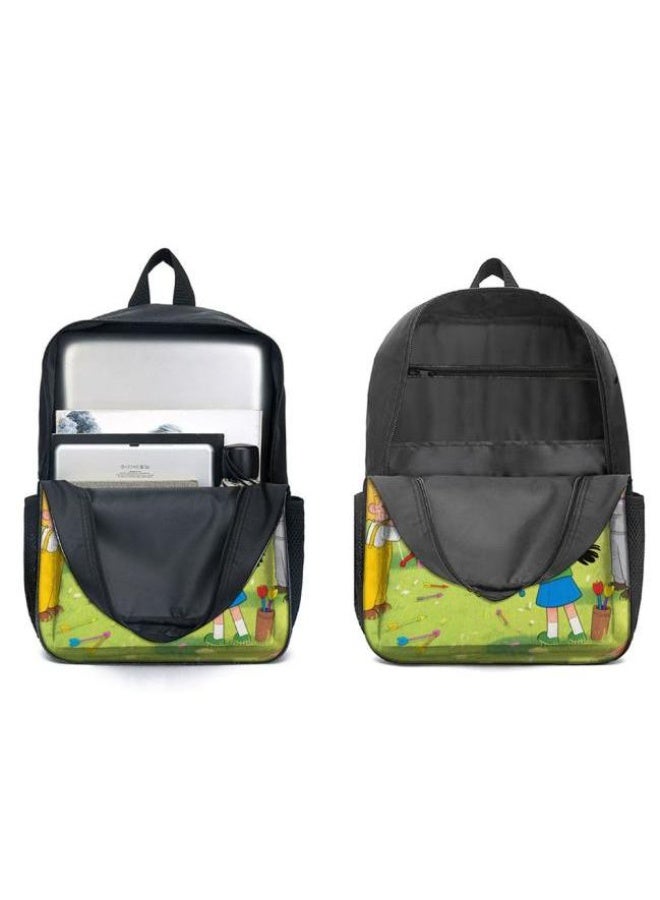 Bright Li Fire Three-piece set of cartoon bags, easily cope with various occasions (students, children, friends' outings, mountain climbing, schooling, etc.) | Backpack + hand-held + stationery bag | School season/holiday gifts - 96 - Image 4