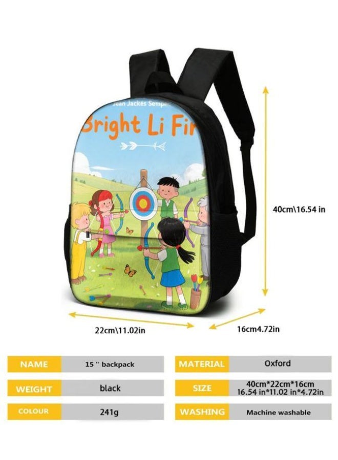 Bright Li Fire Three-piece set of cartoon bags, easily cope with various occasions (students, children, friends' outings, mountain climbing, schooling, etc.) | Backpack + hand-held + stationery bag | School season/holiday gifts - 96 - Image 5