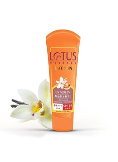 Lotus Lotus Herbals Safe Sun Invisible Matte Gel Sunscreen SPF 50 PA+++| For Men & Women | Non-Greasy | Suitable for Oily Skin |50g  - Image 1