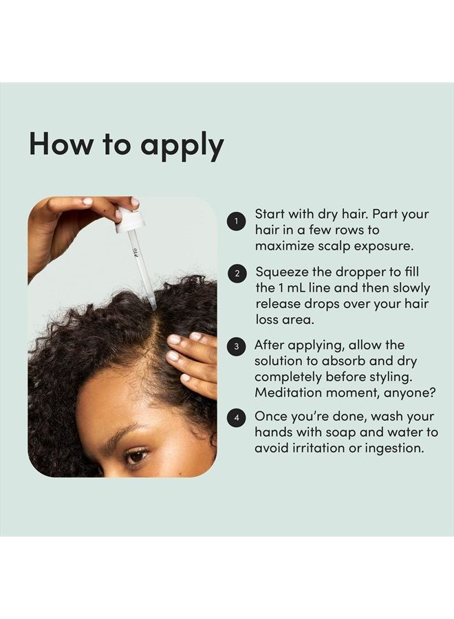 HIMS & HERS hers Hair Regrowth Treatment for Women with 2% Topical Minoxidil Solution for Hair Loss and Thinning Hair, Unscented, 2 Month Supply, 2 Pack - Image 4