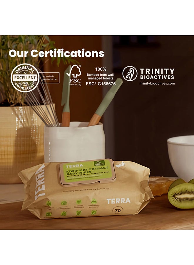 Terra عبوة من 24 مناديل الأطفال من الخيزران ماء نيوزيلندا النقي قابلة للتحلل ألياف الخيزران للبشرة الحساسة بدون مواد كيميائية ضارة أو مكونات غير مرغوب فيها - 0+ أشهر - Image 4