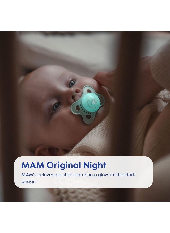 MAM MAM Variety Pack Baby Pacifier, Includes 3 Types of Pacifiers, Shape Helps Promote Healthy Oral Development, 0-6 Months, Girl, 3 Count (Pack of 1)  - Image 5