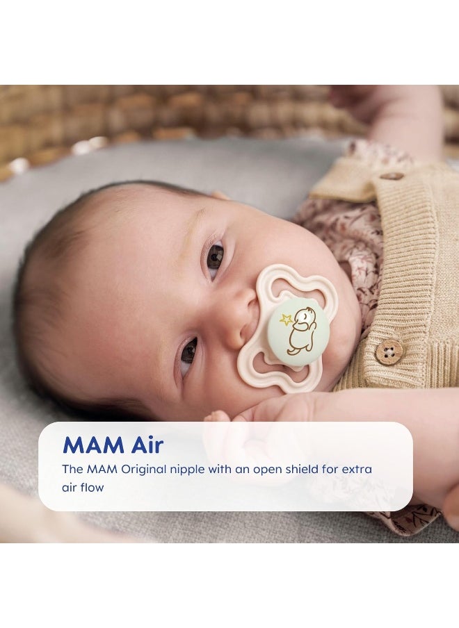 MAM MAM Variety Pack Baby Pacifier, Includes 3 Types of Pacifiers, Shape Helps Promote Healthy Oral Development, 0-6 Months, Girl, 3 Count (Pack of 1)  - Image 4