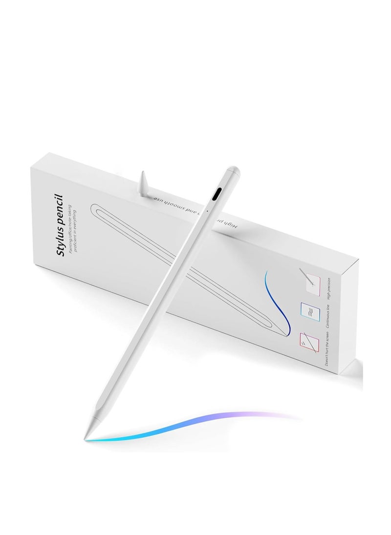 Generic - Stylus Pen for iPad 9th 10th Generation with Palm Rejection Stylus Compatible Apple 【2018-2022 All Generations】iPad 6 &&& 7 8 9 10 Pro 11 12.9 inch Mini 5 6 Air 3 4 White - Image 1