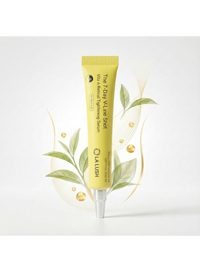 LA LUSH Retinol Firming Serum for Face & Neck 15ml | Retinol Serum for Face with Peptide Complex | V-Line Lifting & Jawline Definition | Retinol Cream Anti Aging for Sagging Skin, Double Chin & Dullness - Image 1