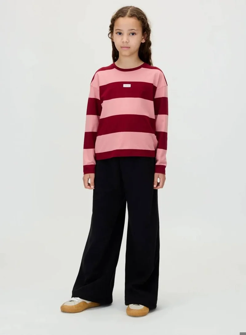 Calvin Klein Jeans Ck Black Wide Leg Pintuck Joggers for Women | Best Price UAE