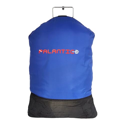 Palantic Scuba Choice Palantic Lobster Catch Gear Nylon Game Bag Net with Stainless Steel Handle, 27"x17.5", Durable & Lightweight, Easy Clip Closure for and Fish Catching (Blue) - Image 1