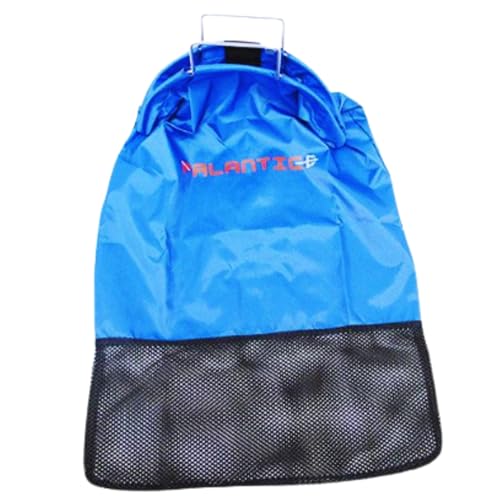 Palantic Scuba Choice Palantic Lobster Catch Gear Nylon Game Bag Net with Stainless Steel Handle, 27"x17.5", Durable & Lightweight, Easy Clip Closure for and Fish Catching (Blue) - Image 4