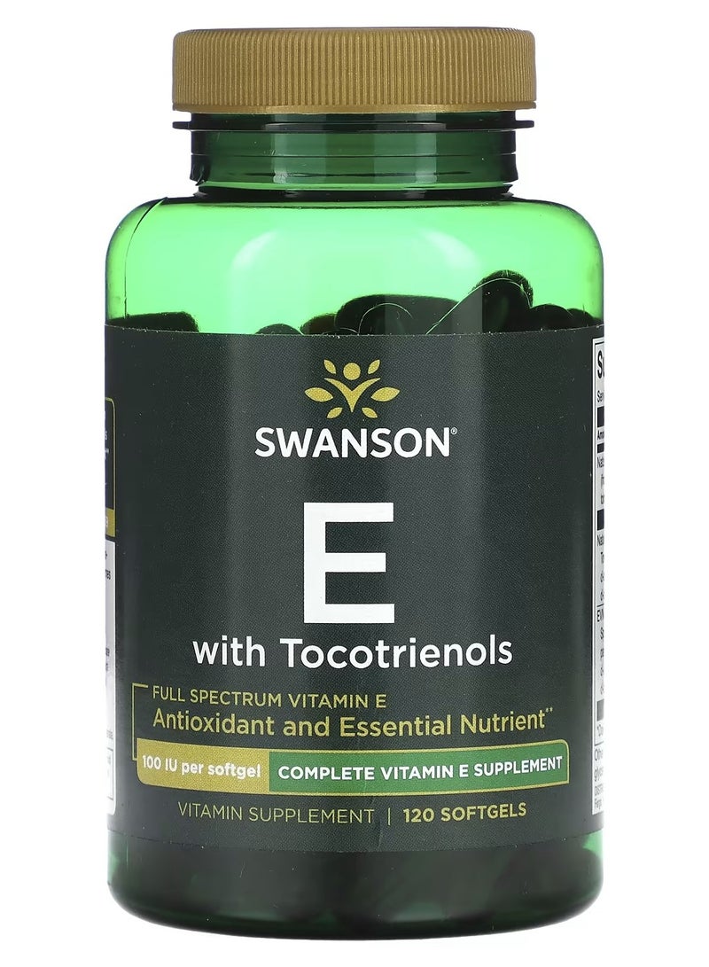 سوانسون فيتامين هـ مع توكوترينول الطيف الكامل ، 100 وحدة دولية ، 120 كبسولة هلامية
