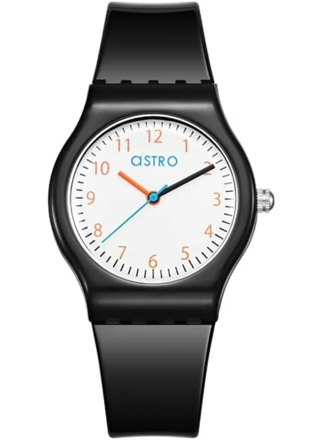 ASTRO Astro Kids Japan PC21 Movement Watch, Analog Display and Polyurethane Strap - A23812-PPBW, Black
