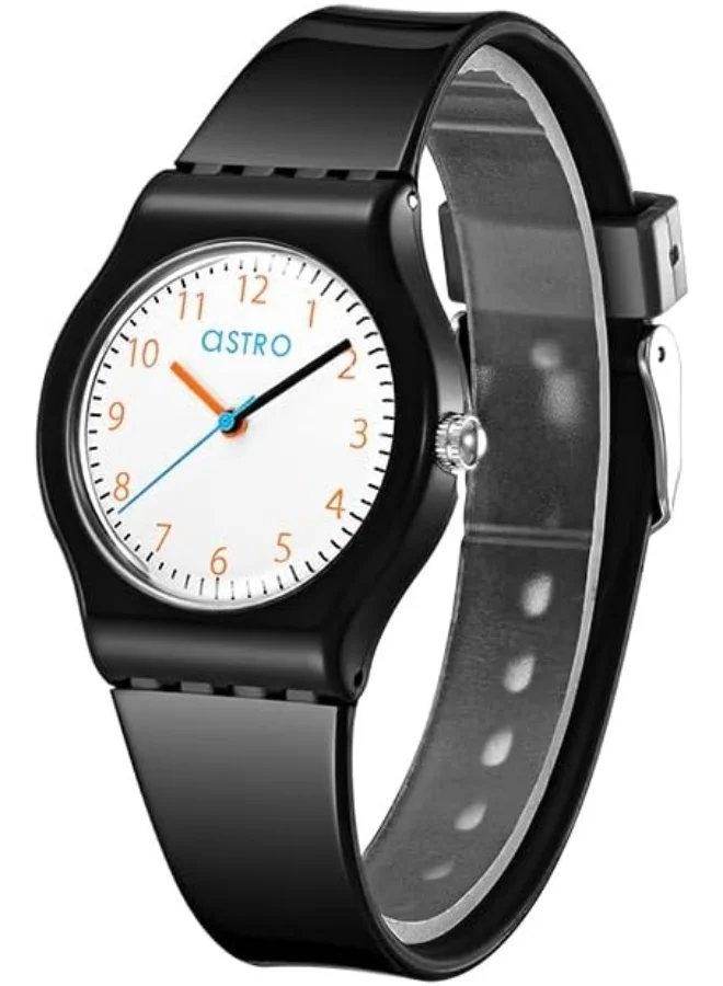 ASTRO Astro Kids Japan PC21 Movement Watch, Analog Display and Polyurethane Strap - A23812-PPBW, Black