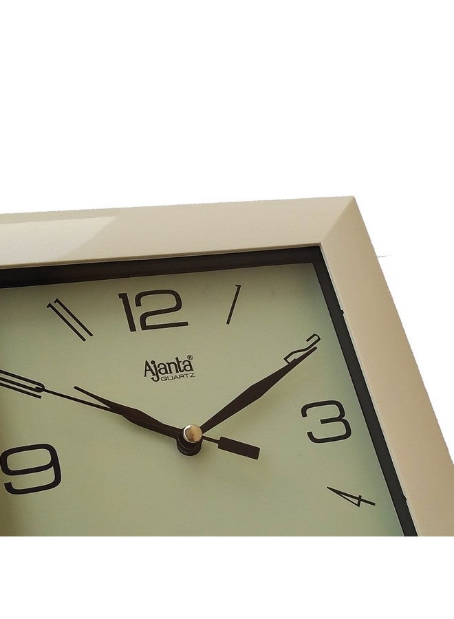 Ajanta Abstract Plastic Analog Wall Clock (1847, Ivory, 175 Mm X 175 Mm X 35 Mm) - Image 2