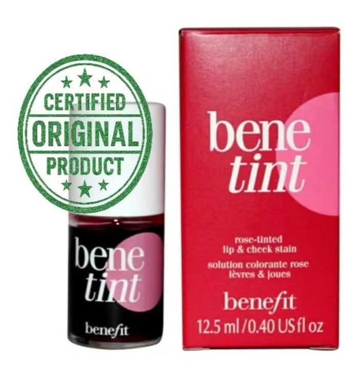 Benefit Rose Tinted Lip & Cheek Stain 12.5ml | Sheer, Buildable Color | Natural Glow & Long-Lasting Radiance. - Image 1