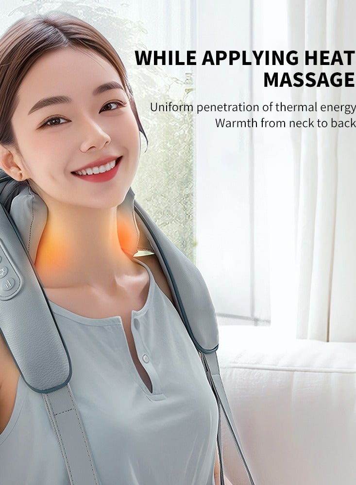Arabest Neck Massager with Heat, Neck and Shoulder Massager - Deep Tissue Kneading Massage Pillow for Back, Legs and Waist Muscle Pain Relief - Home, Office & Car Use Gifts for Men Women Mom Dad - Image 4