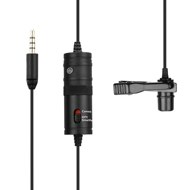 BOYA BY-M1 Omnidirectional Lavalier Microphone for Canon Nikon Sony DSLR Camcorder Audio Recorders iPhone 6 5S 5 4S 4 - Image 1