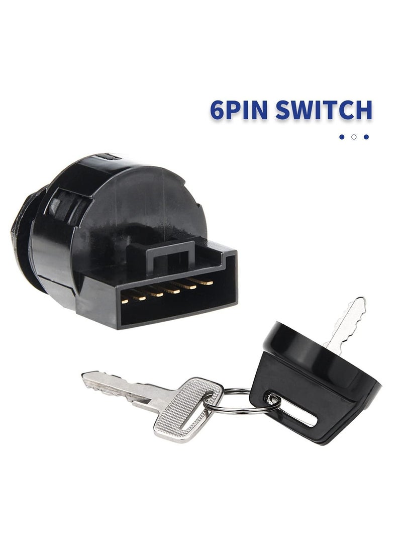 Y&D SYOSI 6-pin Ignition Switch for Polaris Ranger 400 425 500 570 700 800 900 1000 RZR Sportsman 600 - Replace 4011002 4012165, Key with Off/Run/Start  - Image 3