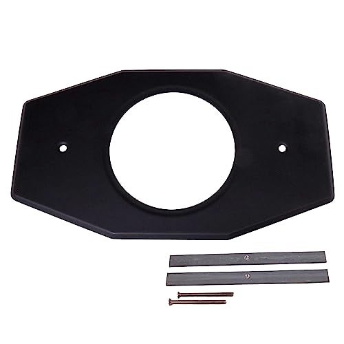 Westbrass One-Hole Remodel Plate for Moen and Delta, Matte Black, D502-62 - Image 1