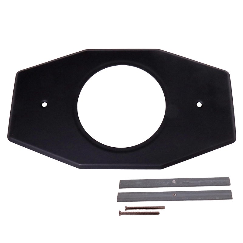 Westbrass One-Hole Remodel Plate for Moen and Delta, Matte Black, D502-62 - Image 5