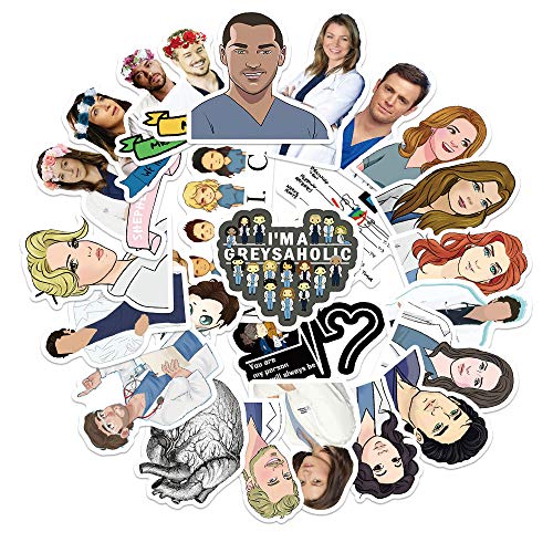 Ratgoo Stickers for The TV Show Greys Anatomy Funny Pack of 50 Stickers for Water Bottles,Hydroflasks,Cars,Phone,Computer,Laptop Sticker Decal Cute,Waterproof,Aesthetic,Trendy Stickers for Teens,Girls - Image 2