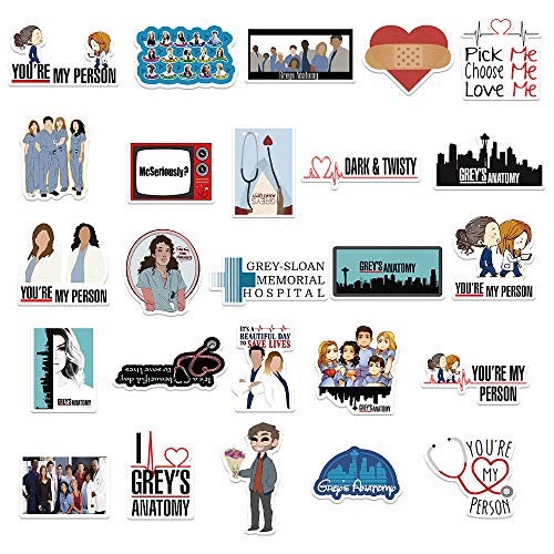 Ratgoo Stickers for The TV Show Greys Anatomy Funny Pack of 50 Stickers for Water Bottles,Hydroflasks,Cars,Phone,Computer,Laptop Sticker Decal Cute,Waterproof,Aesthetic,Trendy Stickers for Teens,Girls - Image 3