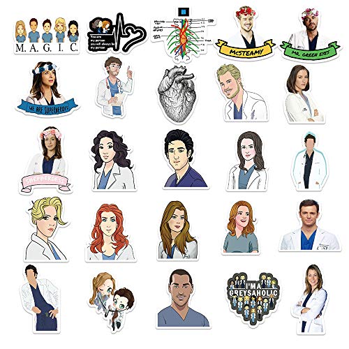 Ratgoo Stickers for The TV Show Greys Anatomy Funny Pack of 50 Stickers for Water Bottles,Hydroflasks,Cars,Phone,Computer,Laptop Sticker Decal Cute,Waterproof,Aesthetic,Trendy Stickers for Teens,Girls - Image 4