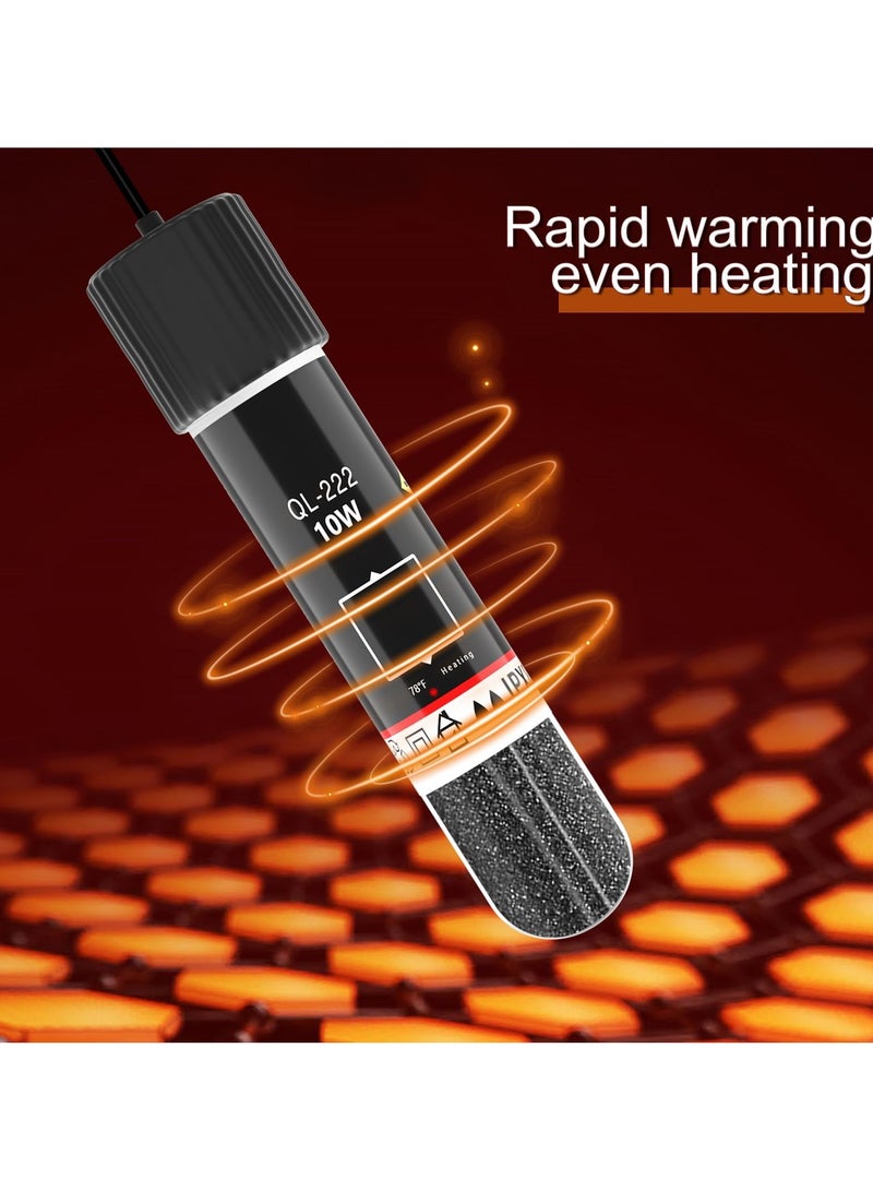 NajmStyle USB Aquarium Heater 10 W Mini Aquarium Heating Rod with Thermostat, Thermostat Aquarium Turtle Heater for Small Aquariums for Salt Water and Freshwater - Image 4