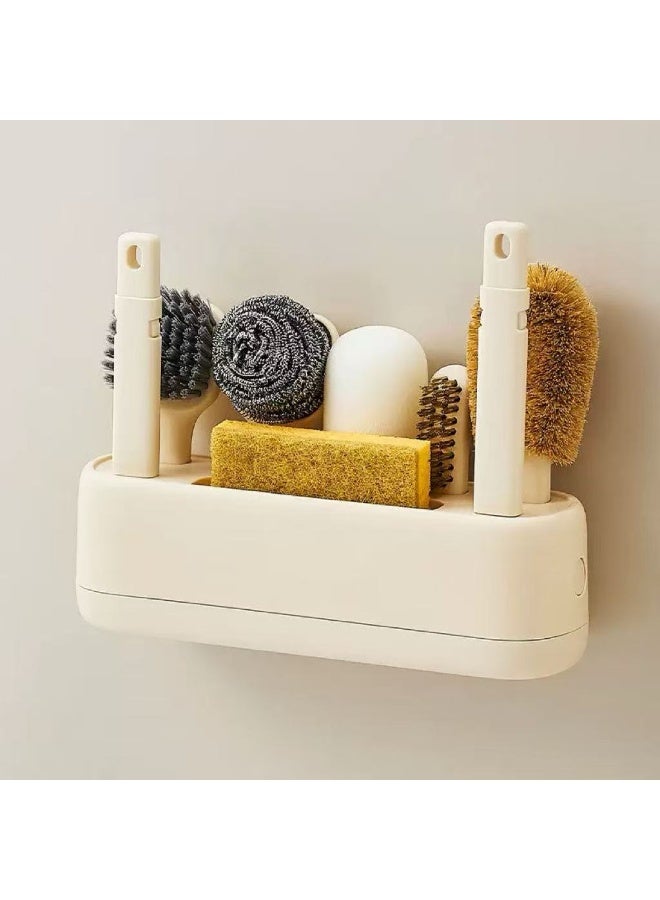 هذه مجموعة أدوات تنظيف المطبخ، يمكن استخدامها في المطبخ، وتتضمن 6 أدوات تنظيف لتنظيف المطبخ، مع وجود مقبضين لتركيب أدوات التنظيف عليهما لاستخدامها. - Image 2