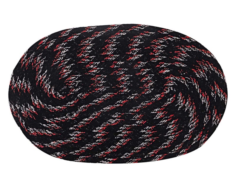 Kuber Industries حصيرة باب بيضاوية من كوبر إندستريز مصنوعة من القطن للمدخل/المطبخ/الحمام/غرفة الغسيل، (أسود) 54KM3948 - Image 3