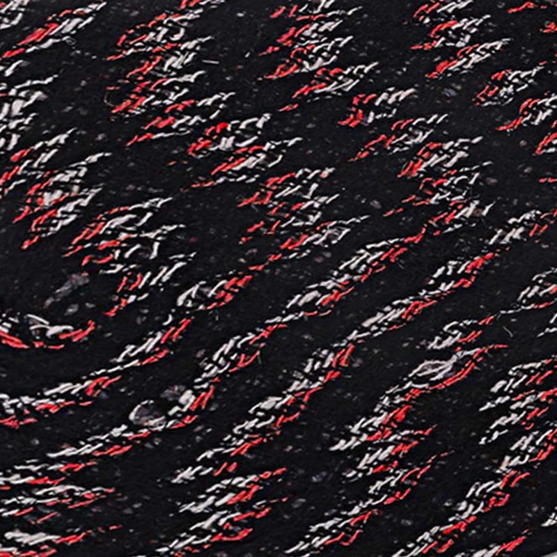 Kuber Industries حصيرة باب بيضاوية من كوبر إندستريز مصنوعة من القطن للمدخل/المطبخ/الحمام/غرفة الغسيل، (أسود) 54KM3948 - Image 5