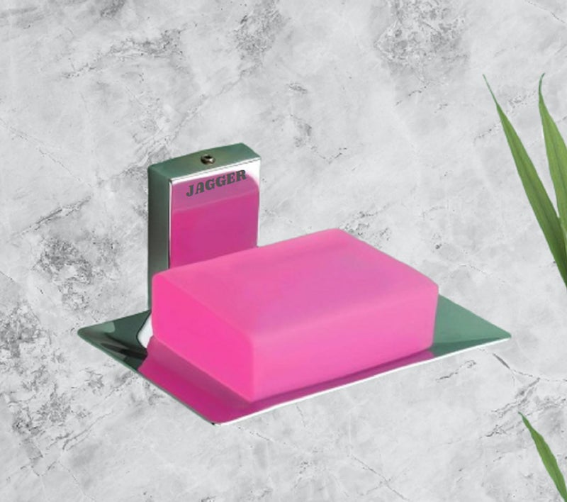 JAGGER حامل صابون مربع من جاجر JAG246 من الفولاذ المقاوم للصدأ SS304 بتشطيب كروم لحالة صابون الحمام والمطبخ وحوض الغسيل (3) - Image 3