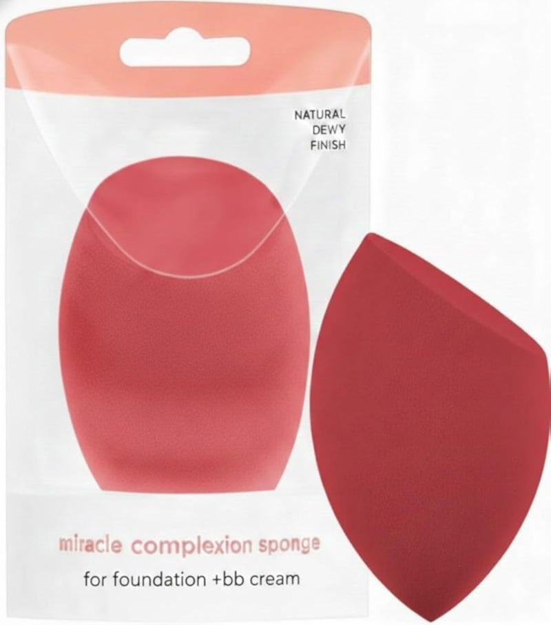 Miracle Powder Sponge for Blending, Setting & Blurring with Velvet Finish â€“ Use Dry or Damp â€“ For Foundation, Blush, Bronzer â€“ Cruelty-Free, Latex-Free, Vegan