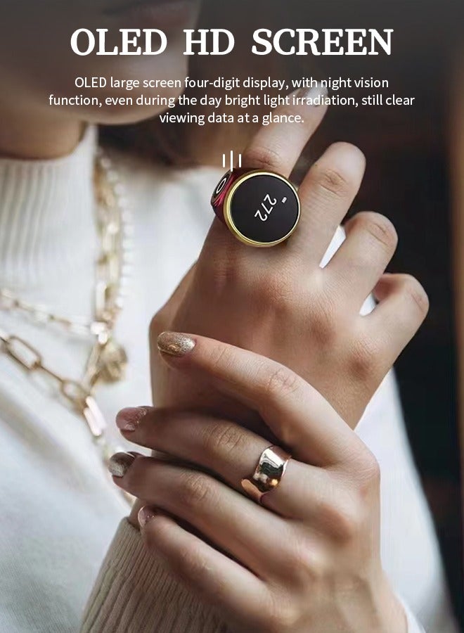 Zikr Ring, Smart Tasbih Zikr Ring With 3 Compatible Sizes(18mm/ 20mm/ 22mm) Ring Count Reminder, Muslim Prayer Timing Reminder,  OLED Display - Image 5