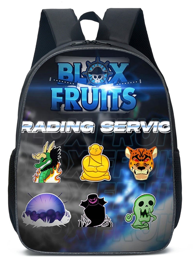 Blox Fruits Cartoon Backpack Student School Bag