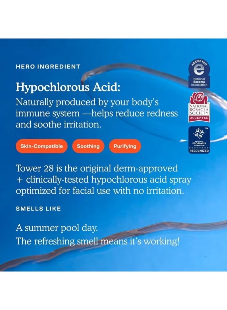 TOWER 28 SOS Daily Rescue Facial Spray | Soothing and Refreshing pH Balancing Toner | Hypochlorous Acid Designed for Sensitive Skin | 4 Fl Oz - Image 4