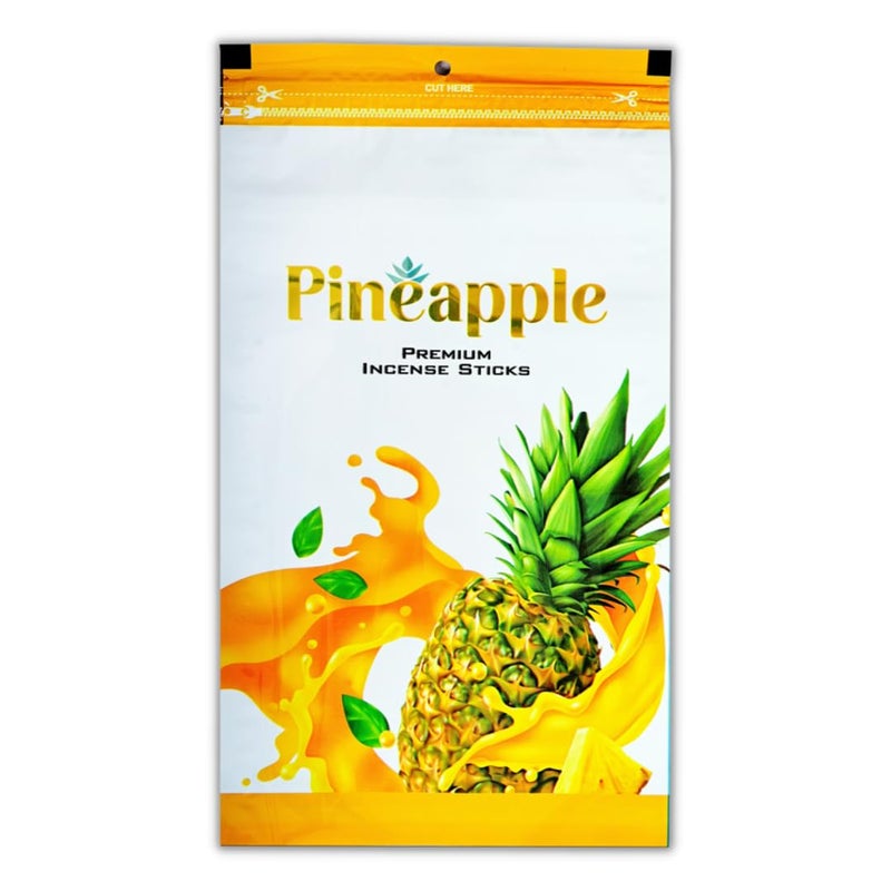 Nirmal Premium Pineapple Agarbatti Zipper for Puja and Meditation | Exclusive Zipper Pouch | Fragnance - Pineapple | 110gms  - Image 1