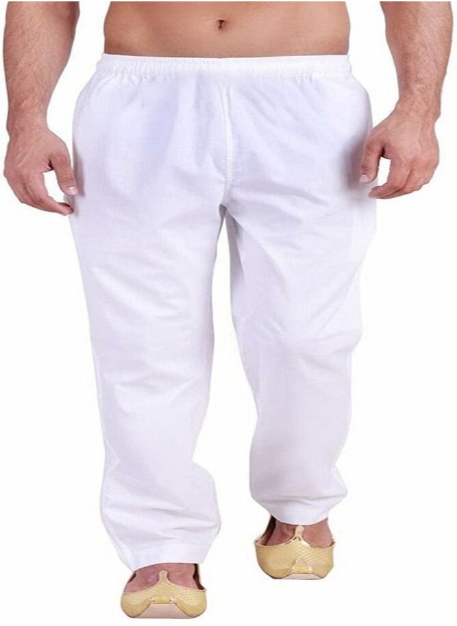 Generic - Eid Special Deal Kurta Ajrak And White Shalwar Special Eid Dress Kurta Dress Shalwar Kameez Dress Sindhi Ajrak Pakistani Dress Eid Suit Slim Fit Kurta Pyjama for Mens (Blue, Med - Image 1