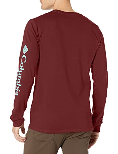 Columbia Mens Long Sleeve Tee Shirt Columbia Outdoors Fishing Camping Hiking T Shirt Rich Wine with Gulfstream Small US - Image 3