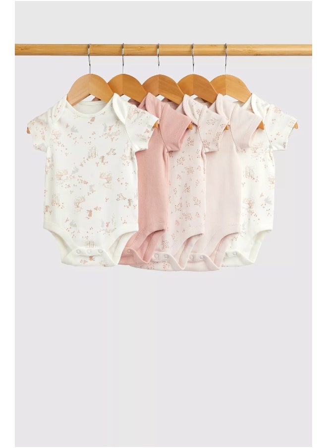 mothercare أول مجموعة من بدلات الجسم قصيرة الأكمام - عبوة من 5 قطع  - Image 1