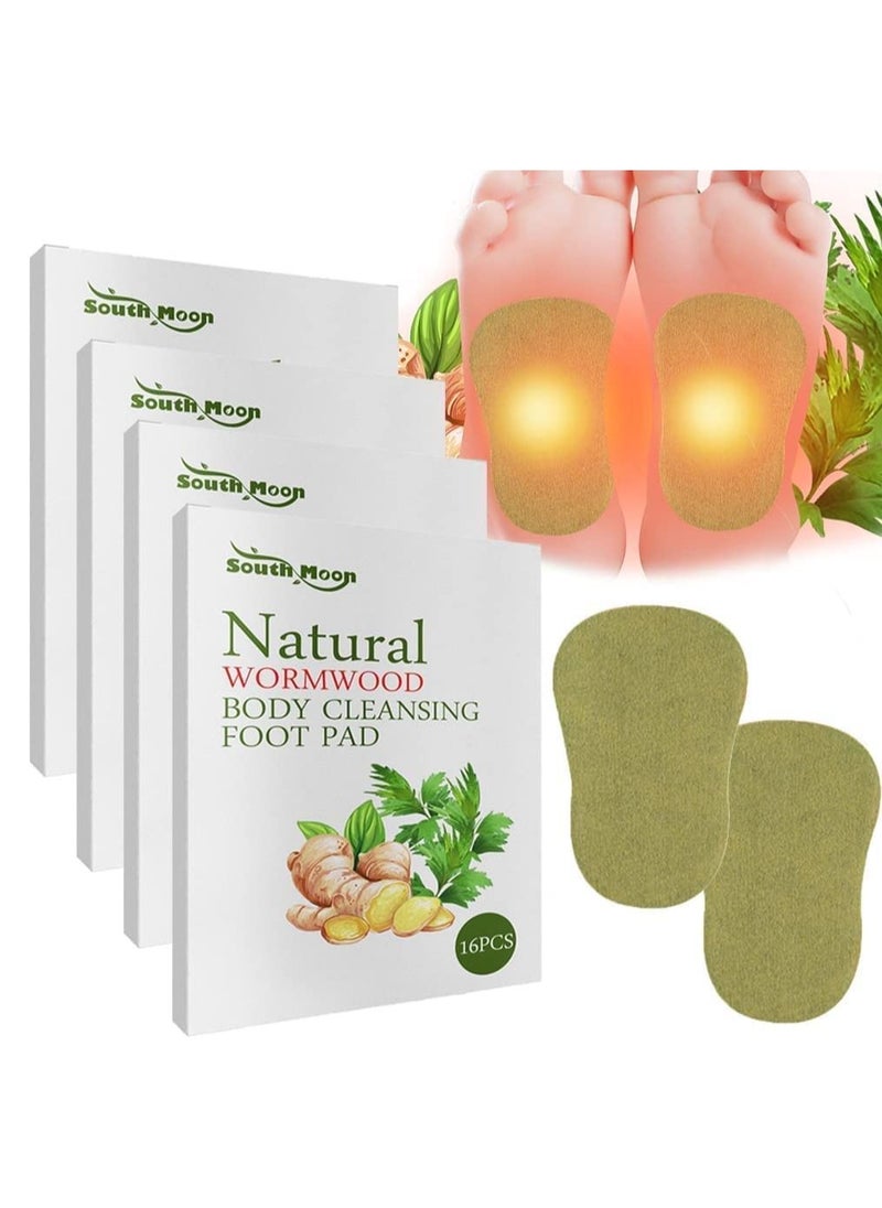 SOUTH MOON 16Pcs Wormwood Detox Foot Patches Pads Detoxification Cleansing Body Toxins Feet Slimming Stress Relief Foot Care Pad Adhersive  - Image 4