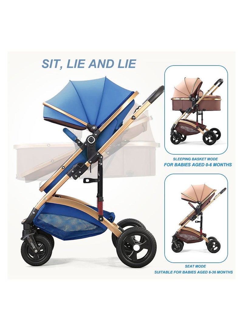 COOLBABY Foldable stroller, 4 wheels, Travel stroller, 4 wheels shock-proof, Travel stroller, easy to carry - wheels adjustable