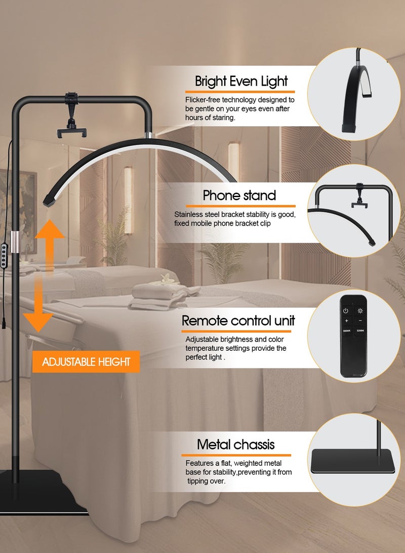 ميشيدا مصباح أظافر LED بتصميم نصف القمر مع إمكانية تعديل الارتفاع - ضوء للرموش والعناية بالبشرة للمحترفين - Image 4