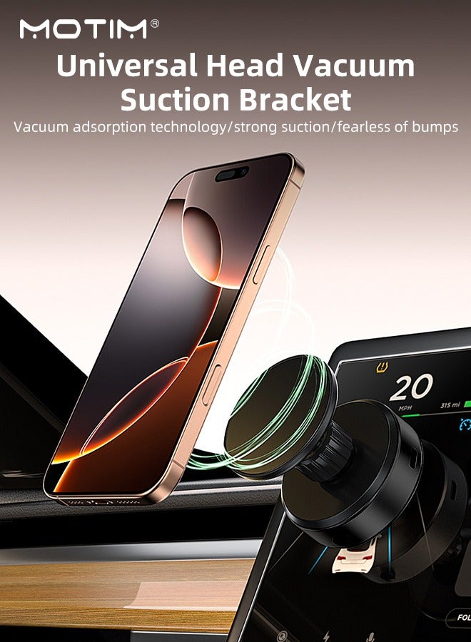 Motim 360 ° Rotating Magnetic Suction Cup Car Phone Holder, Strong Suction Car Phone Holder, Suitable for Car/Kitchen /Mirror/ All Smooth Surface, Compatible with Magsafe iPhone - Image 3