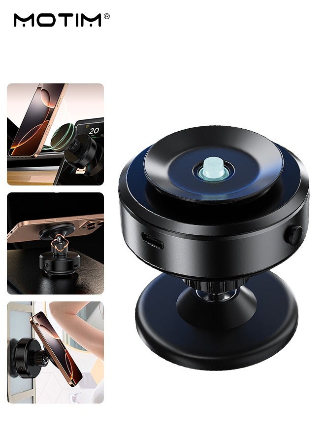 360 ° Rotating Magnetic Suction Cup Car Phone Holder, Strong Suction Car Phone Holder, Suitable for Car/Kitchen /Mirror/ All Smooth Surface, Compatible with Magsafe iPhone