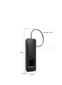 AGYMNX Smart Fingerprint Padlock,USB Rechargeable Support 10 Sets Of Password Padlock IP65 Waterproof For Outdoor  - Image 1
