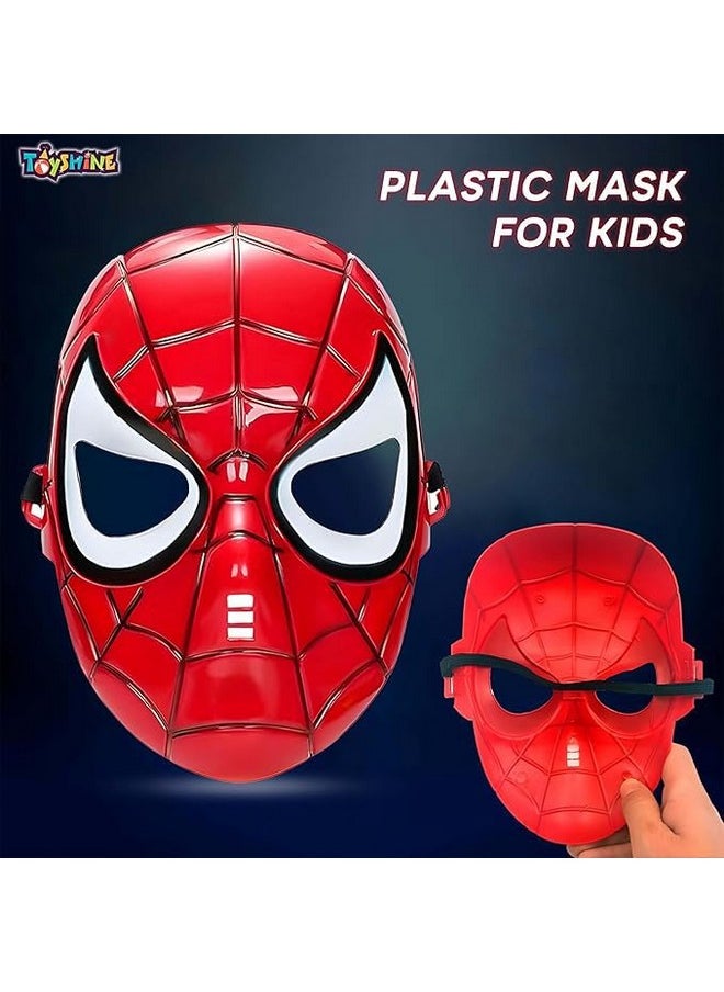 Toyshine Toyshine Set of 5 Pcs Super Hero Cartoon Plastic Mask for Kids - Birthday Party Props Return Gift  - Image 2