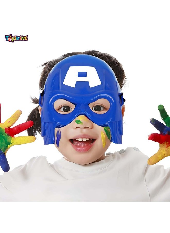 Toyshine Toyshine Set of 5 Pcs Super Hero Cartoon Plastic Mask for Kids - Birthday Party Props Return Gift  - Image 3