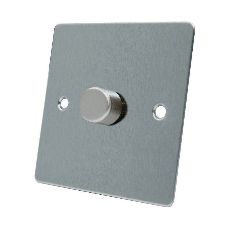 Generic Alliance Electrical AET FSC1GDIM10 Satin Chrome Flat 1000W-10 Amp Single 1 Gang 2 Way 1000W Light Dimmer Switch, 1000 W, 240 V 